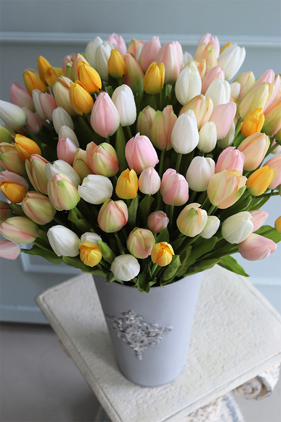 bukiet tulipanów w wazonie, Wiosna w Pełni 2, wys.60cm