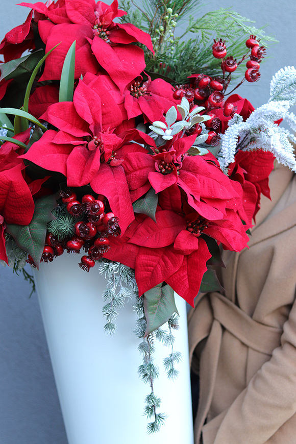 Gwiazda Betlejemska Mediolan, wysokiej jakości sztuczna roślina XL