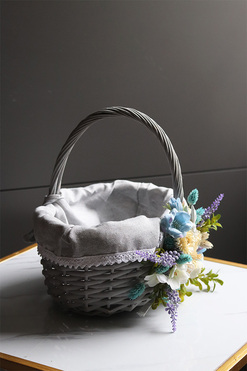 Ocean 2, dekorowany koszyczek wielkanocny z serwetką, wys.27cm