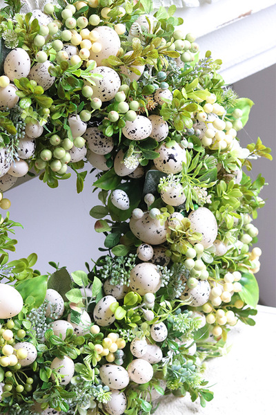 Natural Eggs, dekoracyjny wianek z jajkami