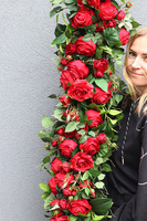 Różana Aleja, czerwona girlanda kwiatowa