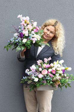 Greolo Pink, komplet dekoracji nagrobnych, kompozycja + bukiet