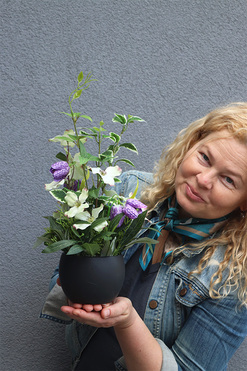 Hilltonia Spring Decor, kompozycja kwiatowa w naczyniu, wym.45x20cm 