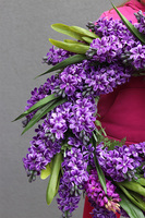 Hiacynty Fiolet 3, wiosenny wianek z hiacyntami