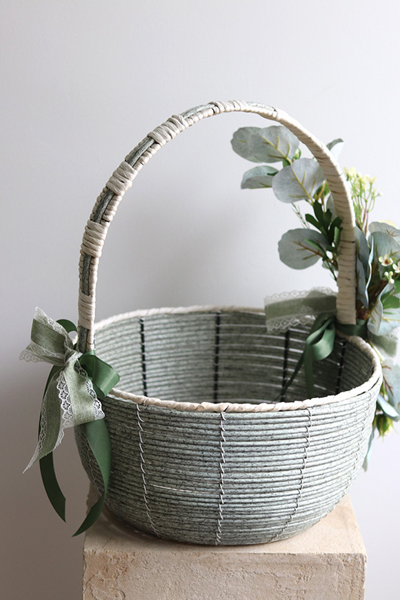 Szałwia Grande, dwustronnie dekorowany koszyczek wielkanocny