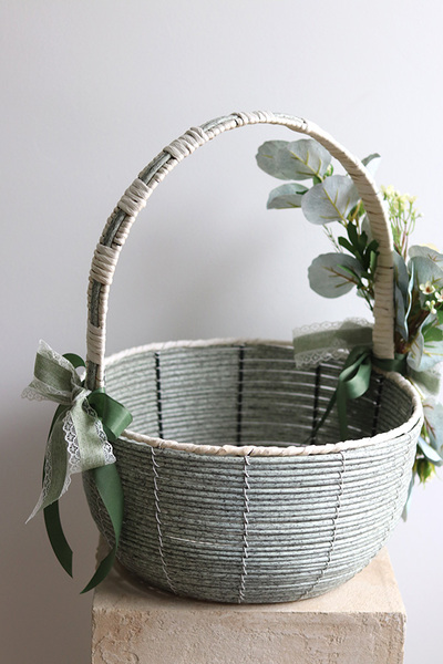 Szałwia Grande, dwustronnie dekorowany koszyczek wielkanocny