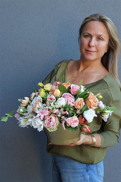 Herakita Gold, kompozycja w złotym naczyniu, wym.30x49cm