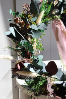 Boho Green, dekoracyjny wianek ze stabilizowanych roślin, śr.43cm