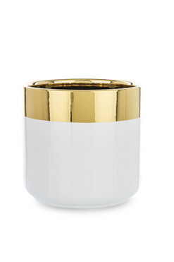 White&Gold, osłonka na kwiaty glamour, wym.12.5x13.5cm