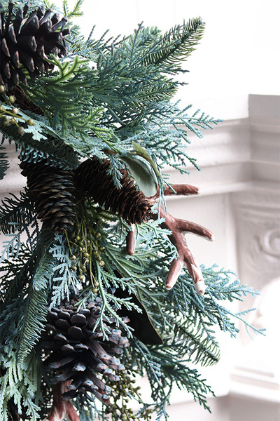 Poroże Blue, wianek ozdobny stroik dekoracyjny