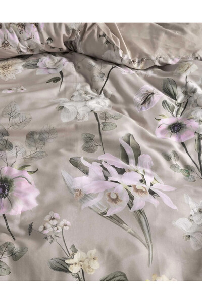 Essenza Noe, pościel bawełna satynowa, beżowa