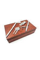 Old Course, zestaw gabinetowy dla golfisty, 4 elementy