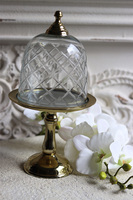 patera na nodze z kloszem, Lux Villa Silver Glamour