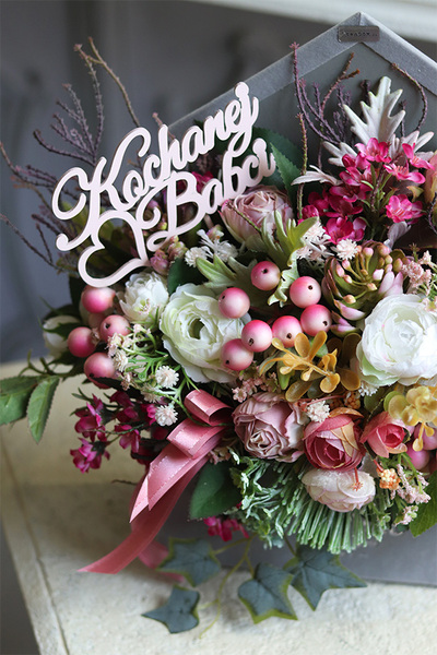 Dzień Babci i Dziadka, Koperto Ludia, flowerbox, wym.30x35cm