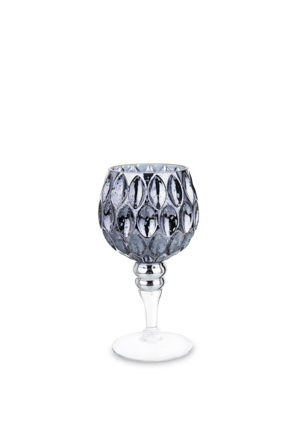 Wine Glass Grey A, elegancki świecznik kielich