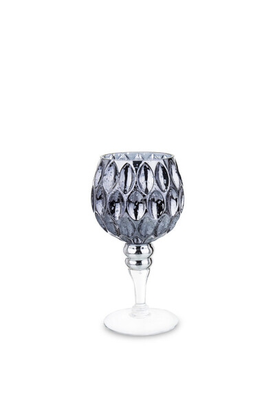 Wine Glass Grey A, elegancki świecznik kielich