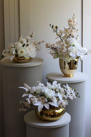 Lorient Gold, kompozycja kwiatowa w złotej misie