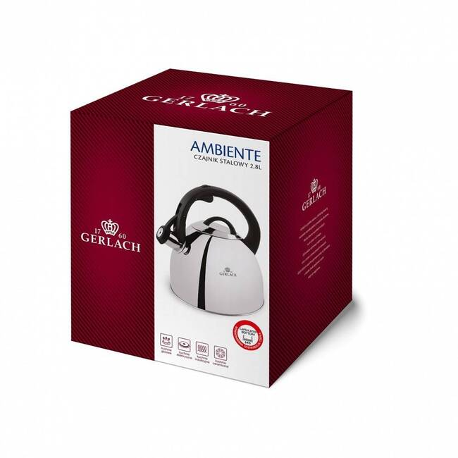 Ambiente, czajnik ze stali nierdzewnej, poj.2.8l 