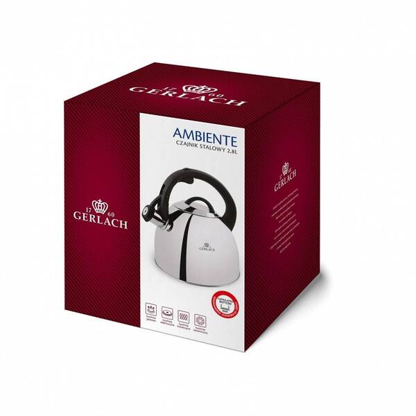 Ambiente, czajnik ze stali nierdzewnej, poj.2.8l