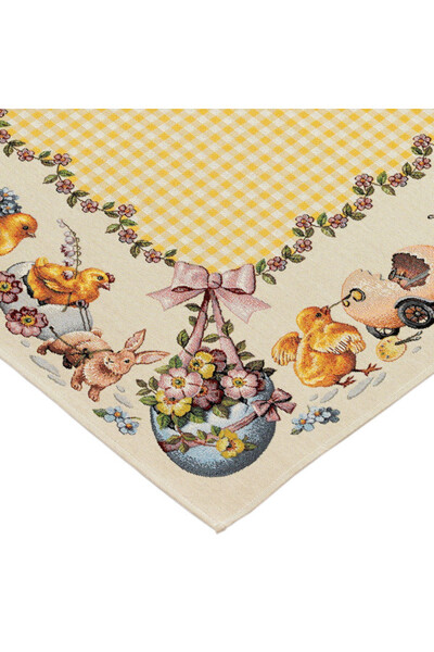 Kurczaczki, wielkanocny obrus gobelinowy serweta	