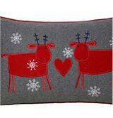 filcowa poszewka na poduszkę świąteczną, Nicolaus Reindeer Love, wym.30x50cm