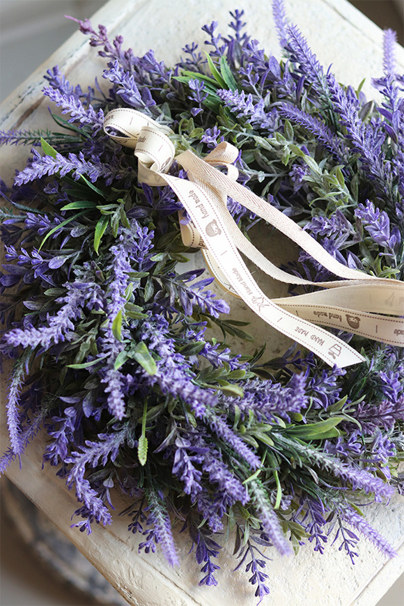 Lawendiana, wianek z lawendą i wrzosem