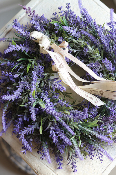 Lawendiana, wianek z lawendą i wrzosem