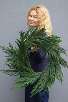 Cipris, świąteczny wianek dekoracyjny zielony