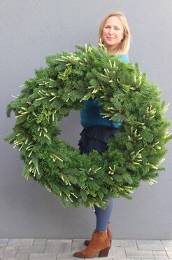 Sopot Green, ogromny zielony wianek świąteczny XXL, śr.100cm