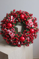 Prezentowy, świąteczny wianek dekoracyjny