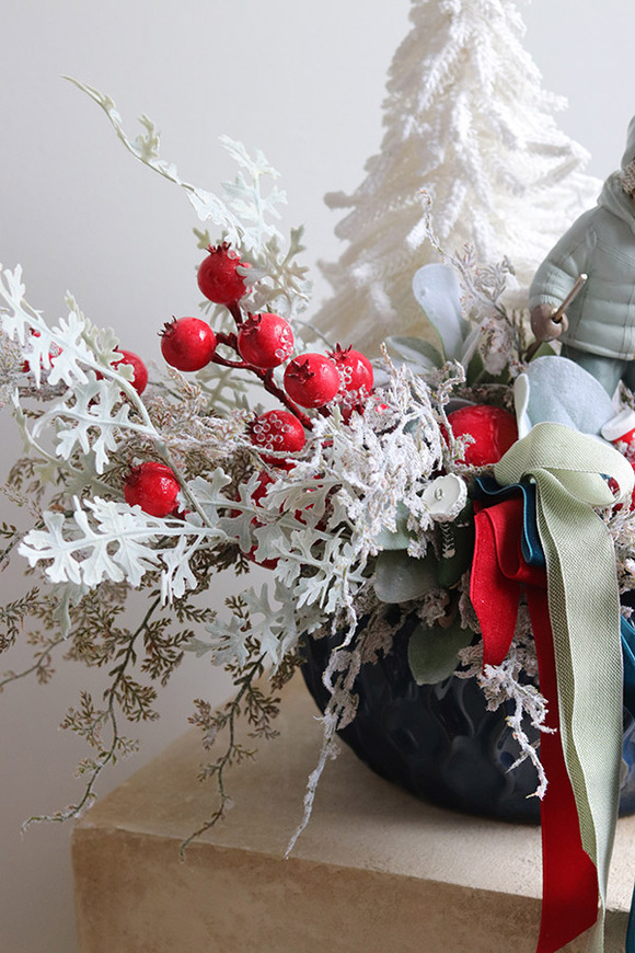 Narciarz, wysokiej jakości stroik świąteczny