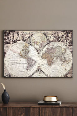 Orbis Terrarum Nova, rzadka mapa świata - G. Valck, wym.56.5x47.5cm