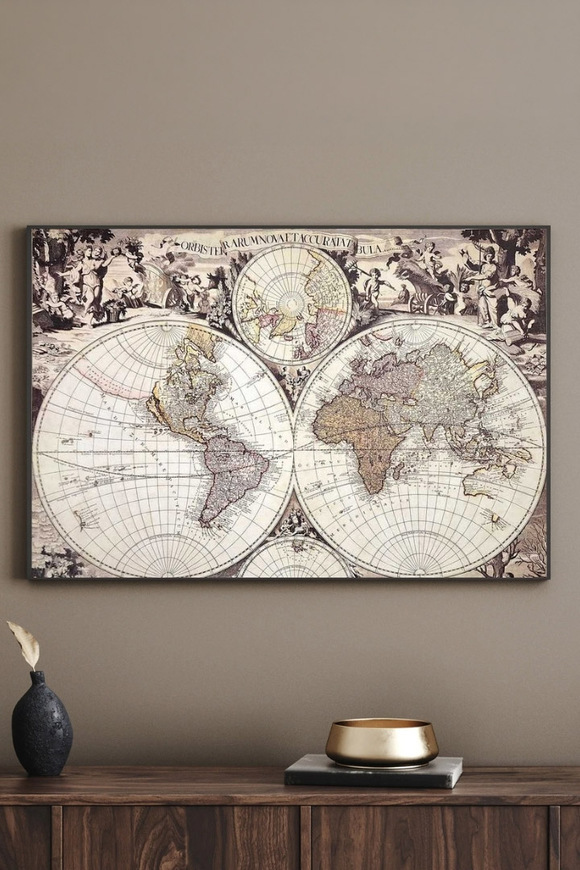 Orbis Terrarum Nova, rzadka mapa świata - G. Valck