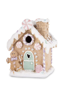 Gingerbread House O, świąteczny domek z piernika LED, wym.13x10.5x9.5cm