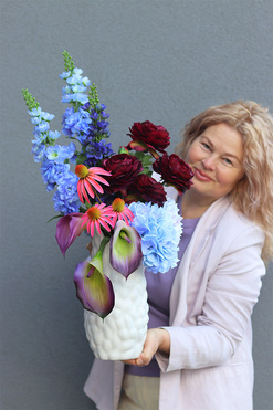 Gressa, dekoracyjny bukiet w wazonie, wys.73cm 