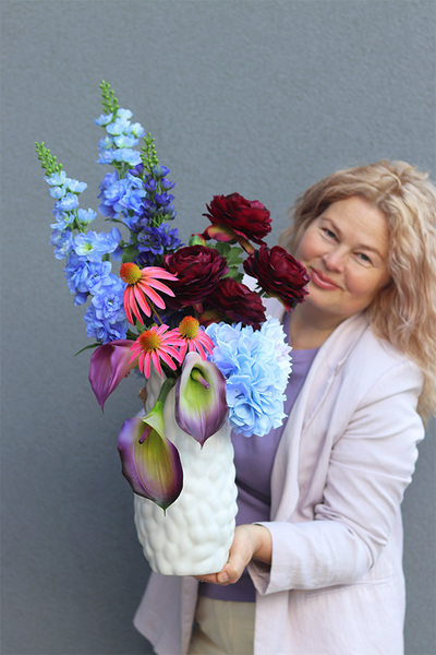 Gressa, dekoracyjny bukiet w wazonie, wys.73cm