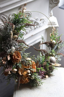 Subtelle Winter Glam 2, świąteczny wianek na obręczy, bez lampek