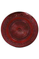 Xmas Red, szklany talerz czerwony