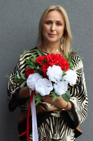 Polonia Gold, kompozycja kwiatowa w pucharze