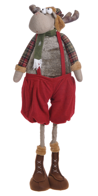 Rudolfi B, laleczka zimowa stojąca renifer, chłopiec