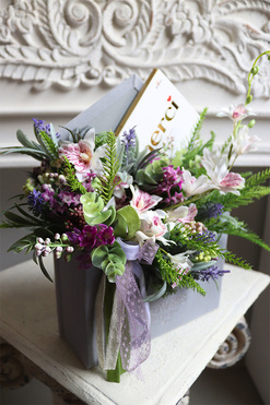 koperta flowerbox Ludmiła Chocolate, wym.29.5x30cm 