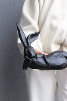 Wielkanocna Siesta, zajączek wielkanocny figurka, czarny