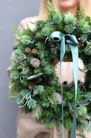 Winteriana Green, zimowy wianek iglasty