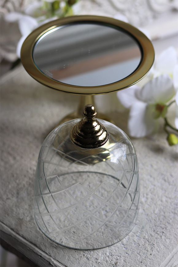 patera na nodze z kloszem, Lux Villa Silver Glamour