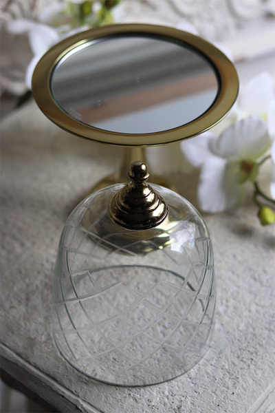 patera na nodze z kloszem, Lux Villa Silver Glamour