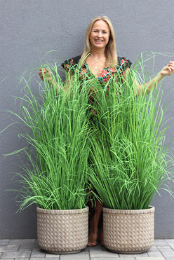 Boho Medila, wysokiej jakości sztuczna trawa w donicy, wys.135cm