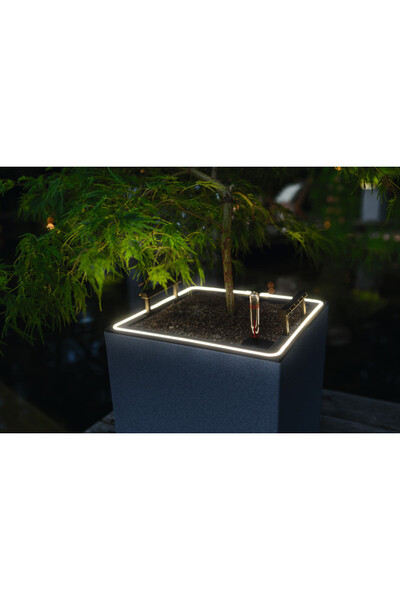 Canto Stone LED, podświetlana doniczka z nawadnianiem
