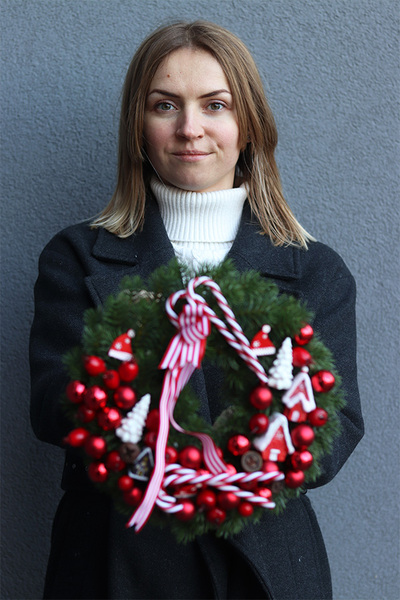 Lollypop Mini, wysokiej jakości wianek świąteczny, śr.26cm