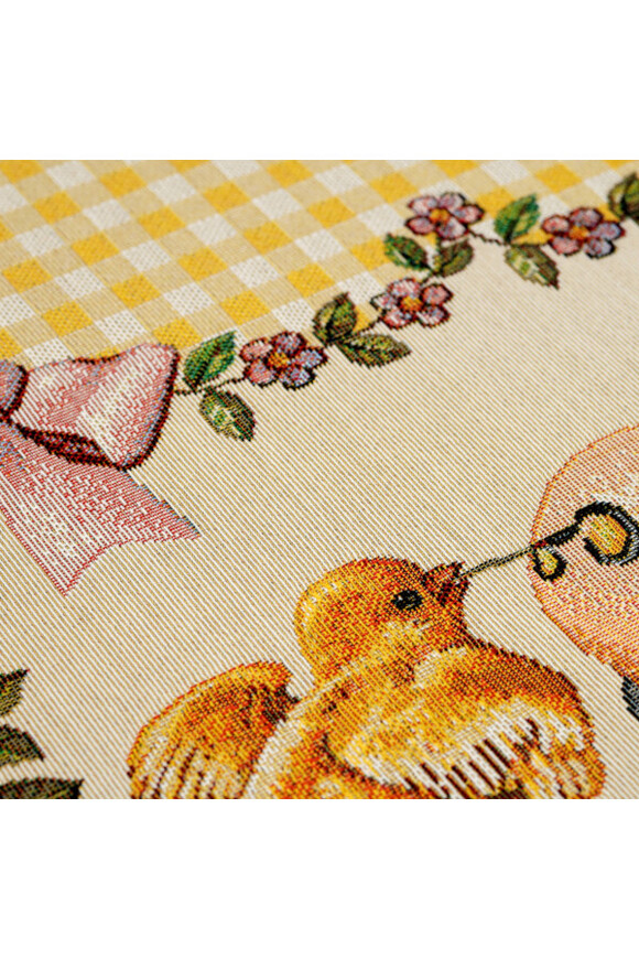 Kurczaczki, wielkanocny obrus gobelinowy serweta	