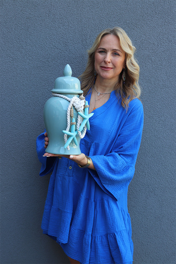 Kirishima Sea, amfora pojemnik z marynistyczną dekoracją